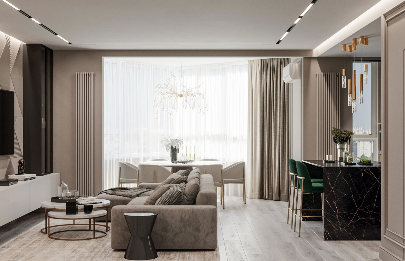 105 м2 Площадь квартиры